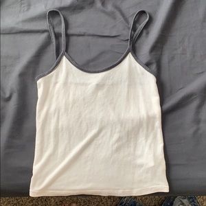 BDG white and blue tank top